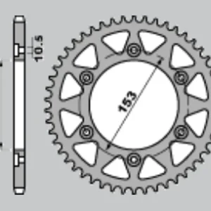 CHT zadní řetězové kolo HONDA CRF-L 4T CRF 250L '13-'20, XR 250 R/L/R '91-'96, XR 600/650 '91-'20 288 50Z ergal Hit Sezóny