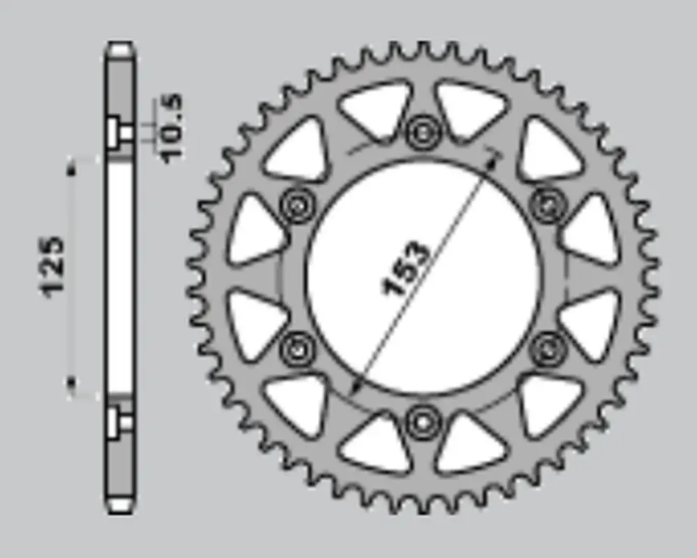 CHT zadní řetězové kolo HONDA CRF-L 4T CRF 250L '13-'20, XR 250 R/L/R '91-'96, XR 600/650 '91-'20 288 50Z ergal Hit Sezóny