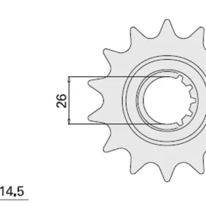 CHT řetězové kolo přední 335 15 HONDA CBX 1000 Z (79-80) (SC03)(řetěz 630) (JTF335.15) Levný