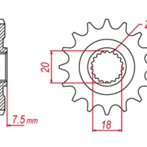 Cenová Bomba GROSSKOPF řetězové kolo přední 340 14 HONDA CR 125 87-03 (JTF326.14)