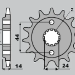 CHT řetězové kolo přední 348 15 HONDA XRV750 90-03 (A4240314150) Expresní Doručení