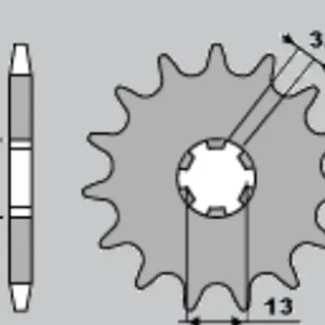 Koupit Online CHT řetězové kolečko přední 415 11 SUZUKI TS 50, YAMAHA DT50 MX/RD50MX (562-12)