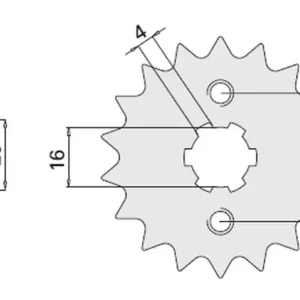 Oblíbený CHT řetězové kolečko přední 425 16 SUZUKI RG125 (92-96) (JTF425.16)
