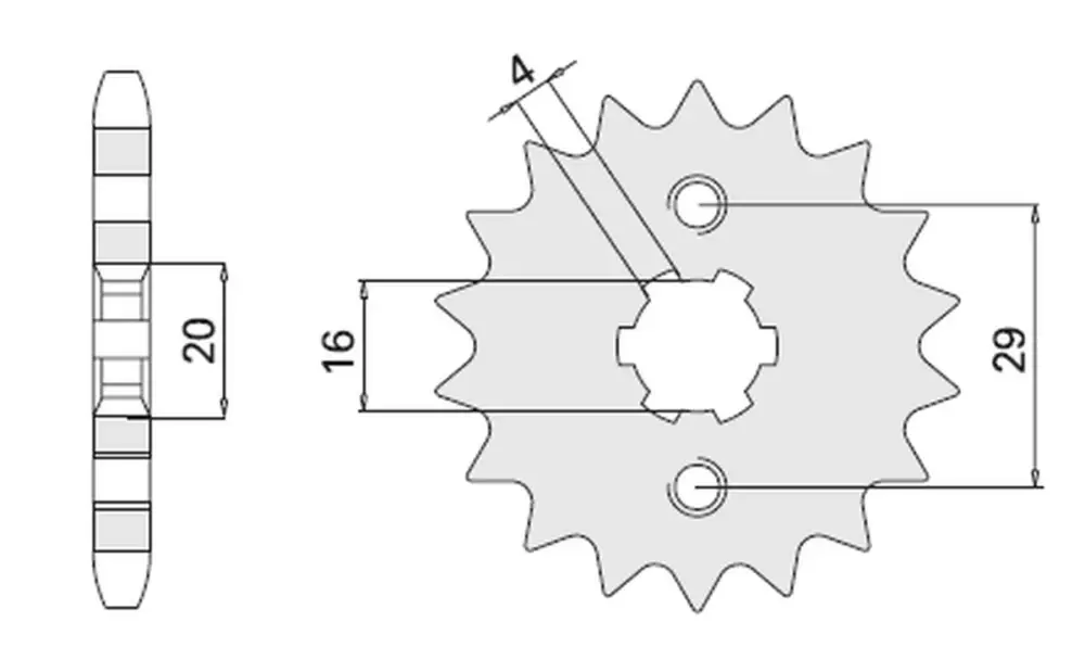 Oblíbený CHT řetězové kolečko přední 425 16 SUZUKI RG125 (92-96) (JTF425.16)