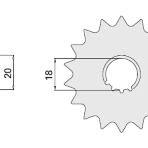 CHT řetězové kolečko přední 426 14 SUZUKI GN 125 91-00, GS 125 (JTF426.14) (426-14) Výprodej