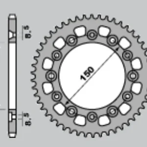 CHT rozeta 4308 47 HONDA XR 600R 85-90 ( náhrada za 245 47 ) Dokud Zásoby Vydrží