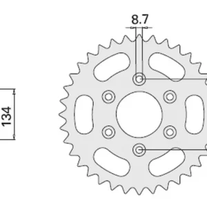 CHT zadní řetězové kolo 4350 52 (459-52) HONDA CB 500 (94-03), CB 750 (92-03) (JTR1332.52) (řetěz 525) Aktuální