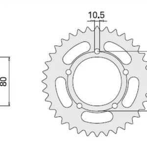 Expresní Doručení CHT zadní řetězové kolo 4350 36 HONDA CB 450S 86-89 (332-36) (JTR1332.36)