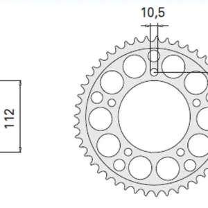 Vysoce Kvalitní CHT řetězové kolo zadní 4448 49 (2097-49) YAMAHA 600 YZF-R6 (řetěz 530) '99-'02