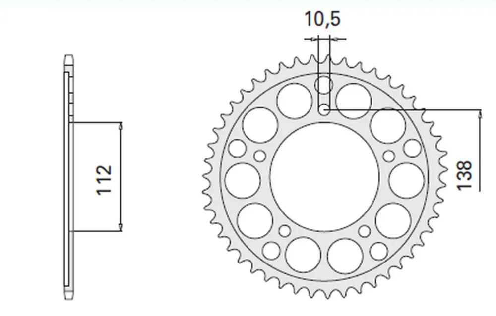 Vysoce Kvalitní CHT řetězové kolo zadní 4448 49 (2097-49) YAMAHA 600 YZF-R6 (řetěz 530) '99-'02