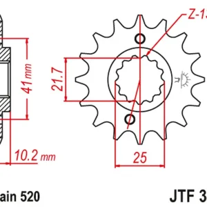 Nízká Cena JT řetězové kolo přední 345 16 HONDA NX 650, FX 650, YAMAHA XT 660, FMX (34516JT) (řetěz 520) (+1)