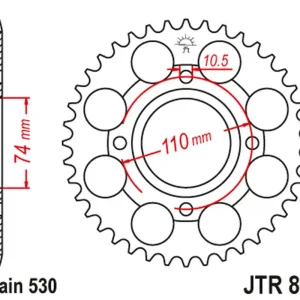 Akční Cena Zadní ozubené kolo JT Sprockets JTR852.41