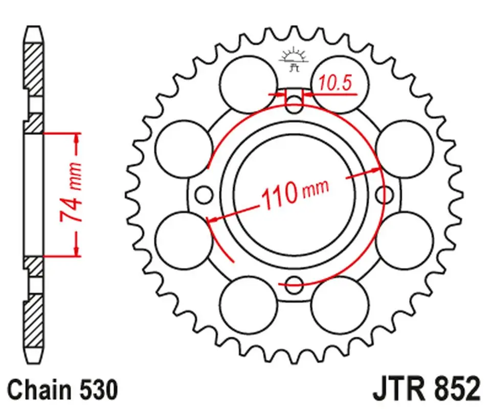 Akční Cena Zadní ozubené kolo JT Sprockets JTR852.41