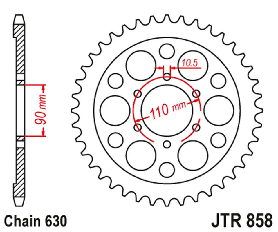 Zadní ozubené kolo JT Sprockets JTR858.35 Originální