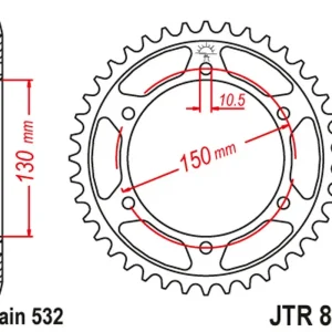 Super Cena Zadní ozubené kolo JT Sprockets JTR866.43