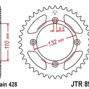 Dokud Zásoby Vydrží JT řetězové kolečko zadní 4486 49 KTM SX 85 '04-'24, 105 XC '07-'11 (448649JTZBK)* barva černá