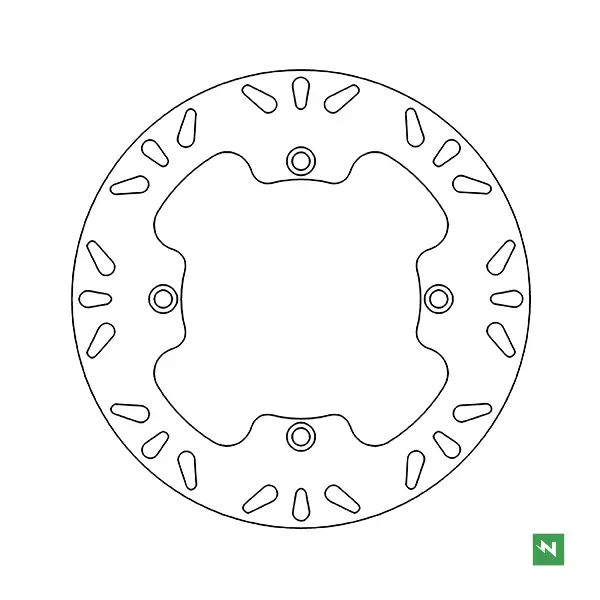 Ověřený NEWFREN přední brzdový kotouč HONDA XRV 750 (90-03) (276X144X4) (4X10,5mm)