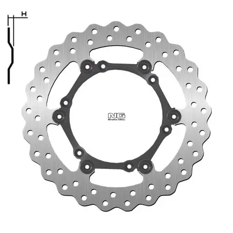 NG přední brzdový kotouč KTM EXC 125/200/400/525/625 90-17 (260X-X3mm) (6,6,5mm) WAVE plovoucí Výprodej