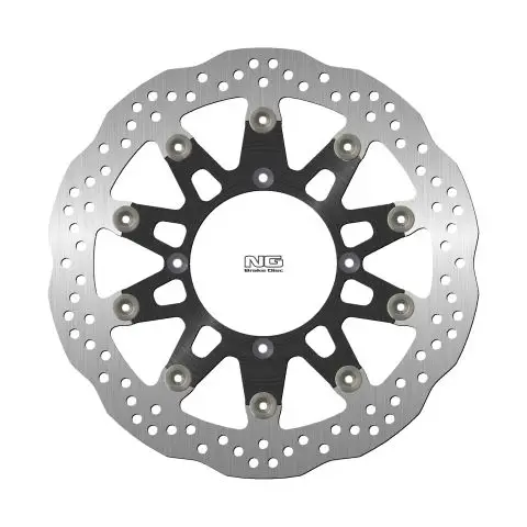 Jen Po Omezenou Doba NG brzdový kotouč přední KAWASAKI SUPERMOTARD 125/250 06, SUPERMOTARD 450 06-10 (320X109X5mm) (4X9,5mm) WAVE plovoucí (střed hliníkový)