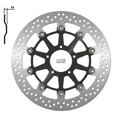 NG brzdový kotouč přední DUCATI 848 08-13, PANIGALE 959 18-19, S4R 996 07-09 (320X72X5mm) (5X8,5mm) plovoucí (střed hliníkový) Akce
