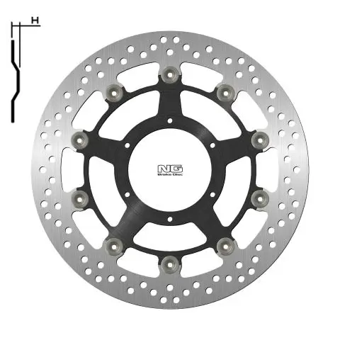 NG brzdový kotouč přední HONDA CBR1000RR 08-09 (310X94X5mm) (6X6,5mm) plovoucí (střed hliníkový) Horká Nabídka