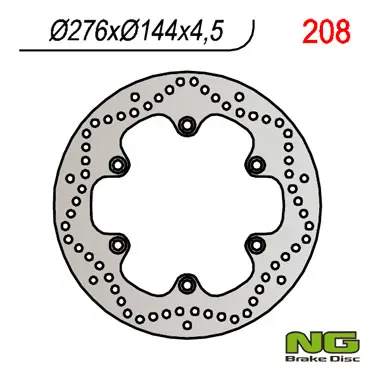 NG přední brzdový kotouč HONDA XL 600V (87-95) TRANSALP, DAELIM VL 125 DAYSTAR 00-12 (276X144X4,5) (6X10,5mm) Levný
