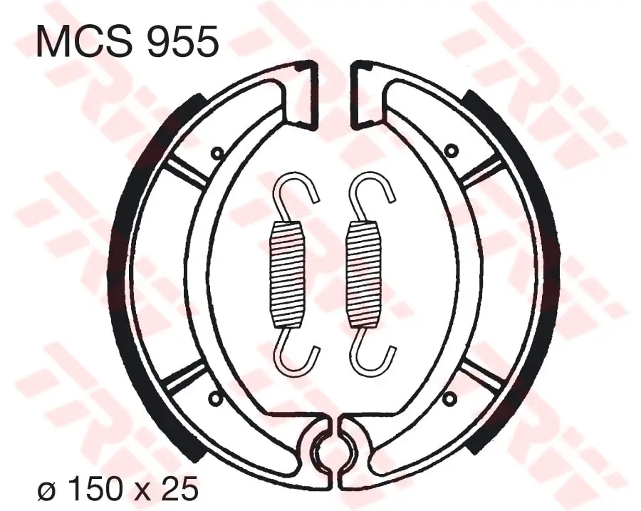 Nízká Cena TRW ZF brzdové čelisti YAMAHA XT 500 / 550 / 600 / 600 TENERE (150x25mm) (Y510)