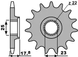 Poslední Šance PBR řetězové kolo přední 2096 15 18NC LAVERDA 750 96-00 (MADE IN ITALY)