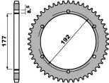 PBR rozeta 223 52 C45 HUSQVARNA WR 125/250/400 79-88 (MADE IN ITALY) Vrácení Zdarma